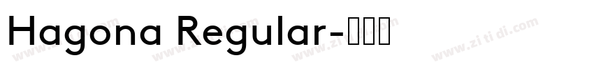 Hagona Regular字体转换